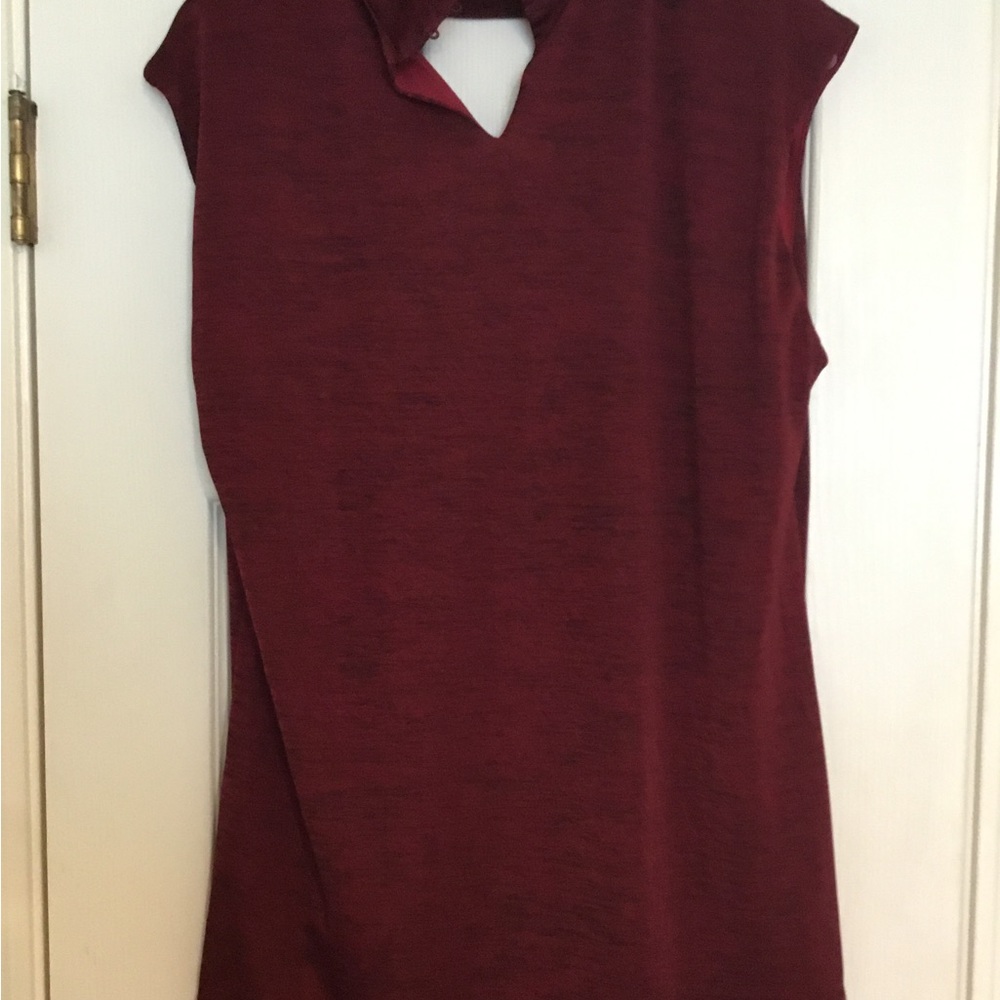 NWT International Concepts Maroon Key Hole Tank Top XL - Picture 3 of 9